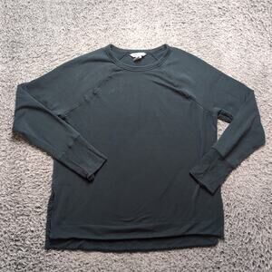 Athleta Sweater Women Small Green Pullover Tight Knit Modern Long Sleeve Casual